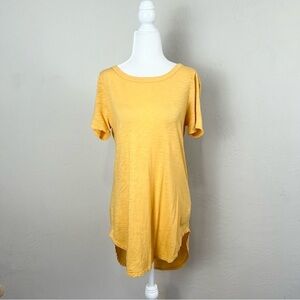 NEW Anthropologie T.LA Low Back Short‎ Sleeve Orange Tunic T-Shirt Size Small